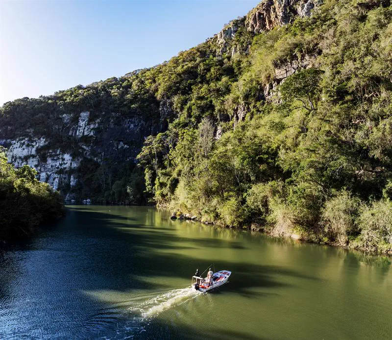 Boating beneath the cliffs