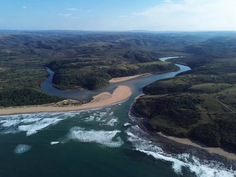 The river mouth from above